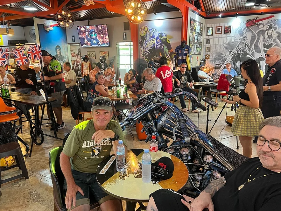 At The Bikers Café, spring 2025