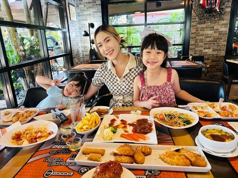 A spread of Thai and Western dishes