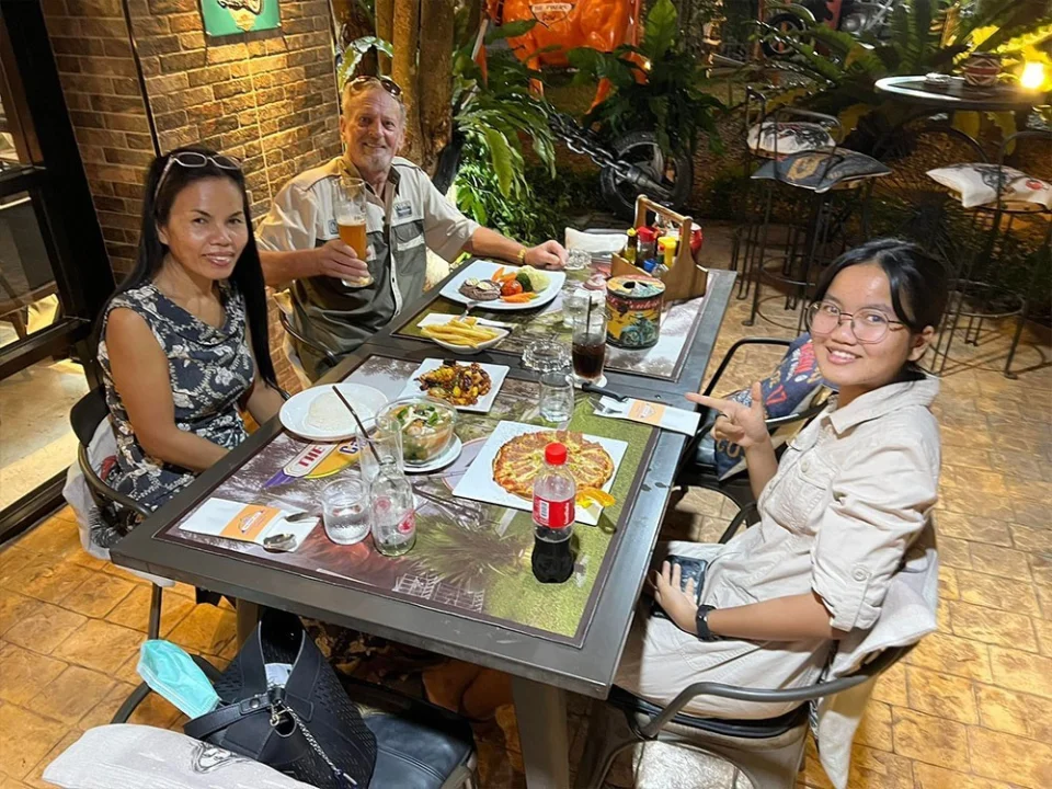 Lunch at a garden table