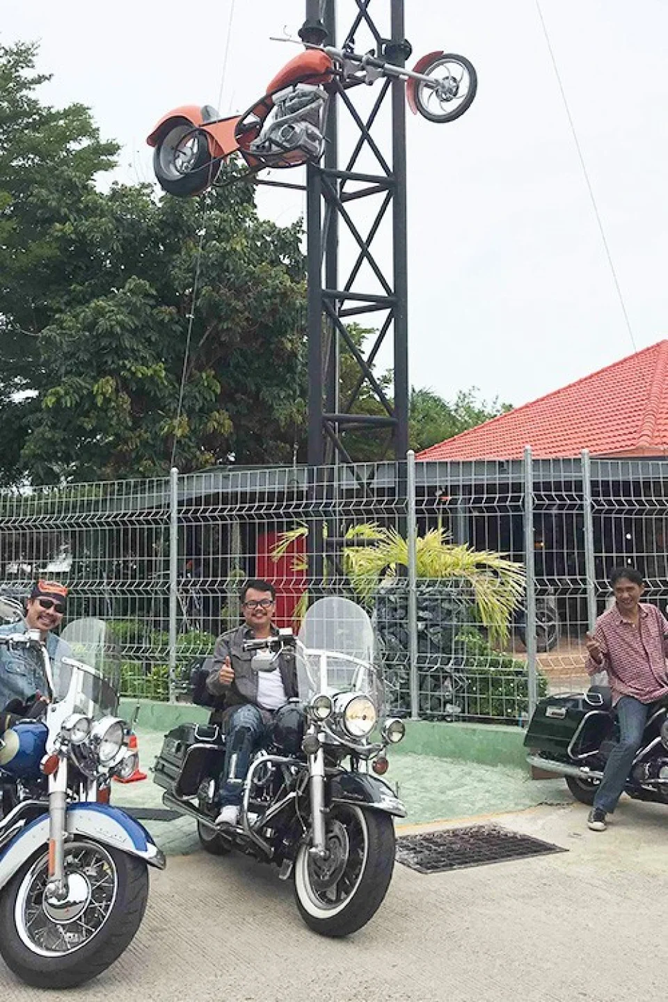 Bikes parked at The Bikers Café in 2019